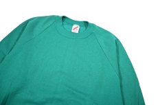 画像2: Deadstock Jerzees Raglan Sleeve Blank Sweat Shirt Jade made in USA (2)