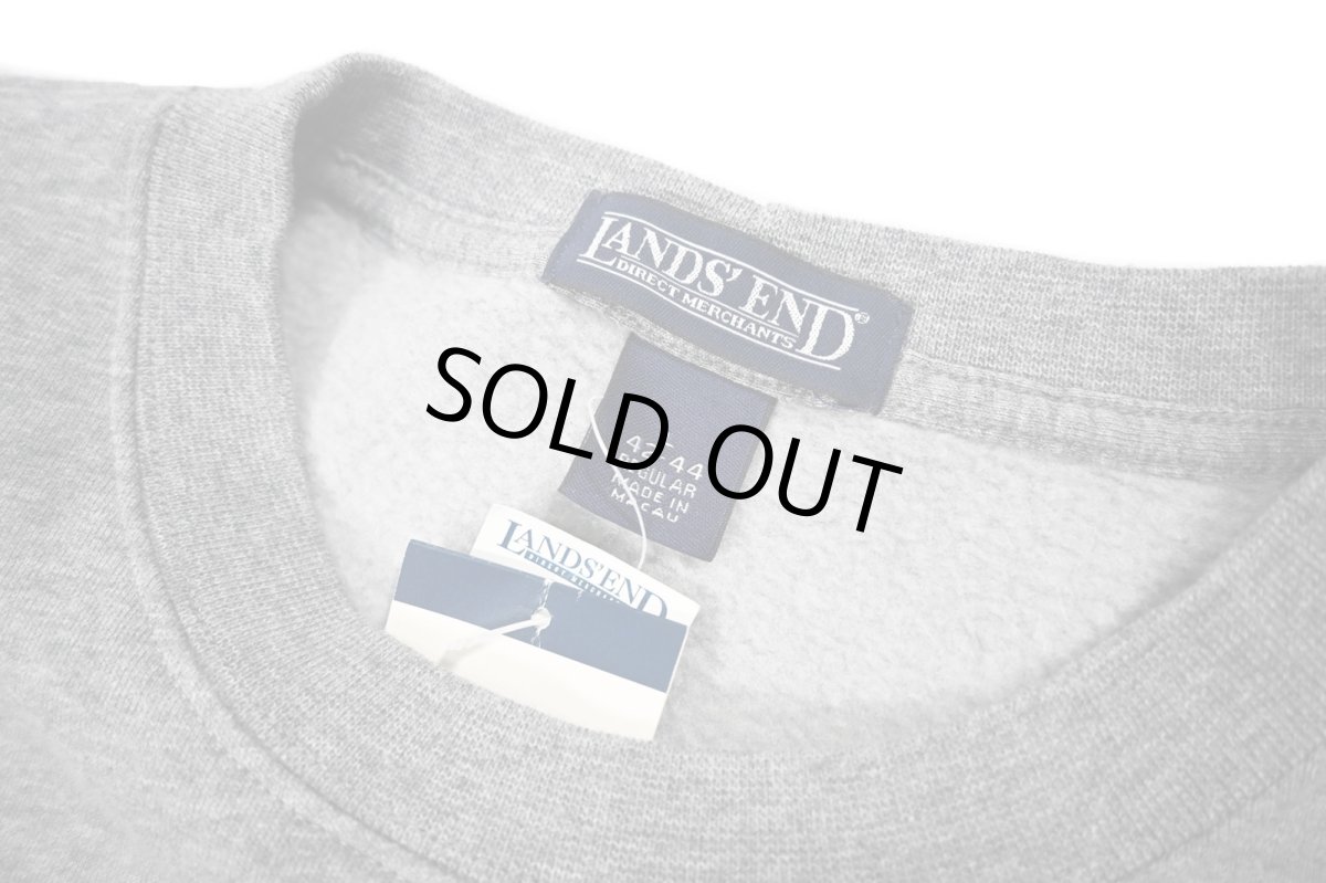 画像4: Deadstock Lands' End Blank Sweat Shirt Grey (4)