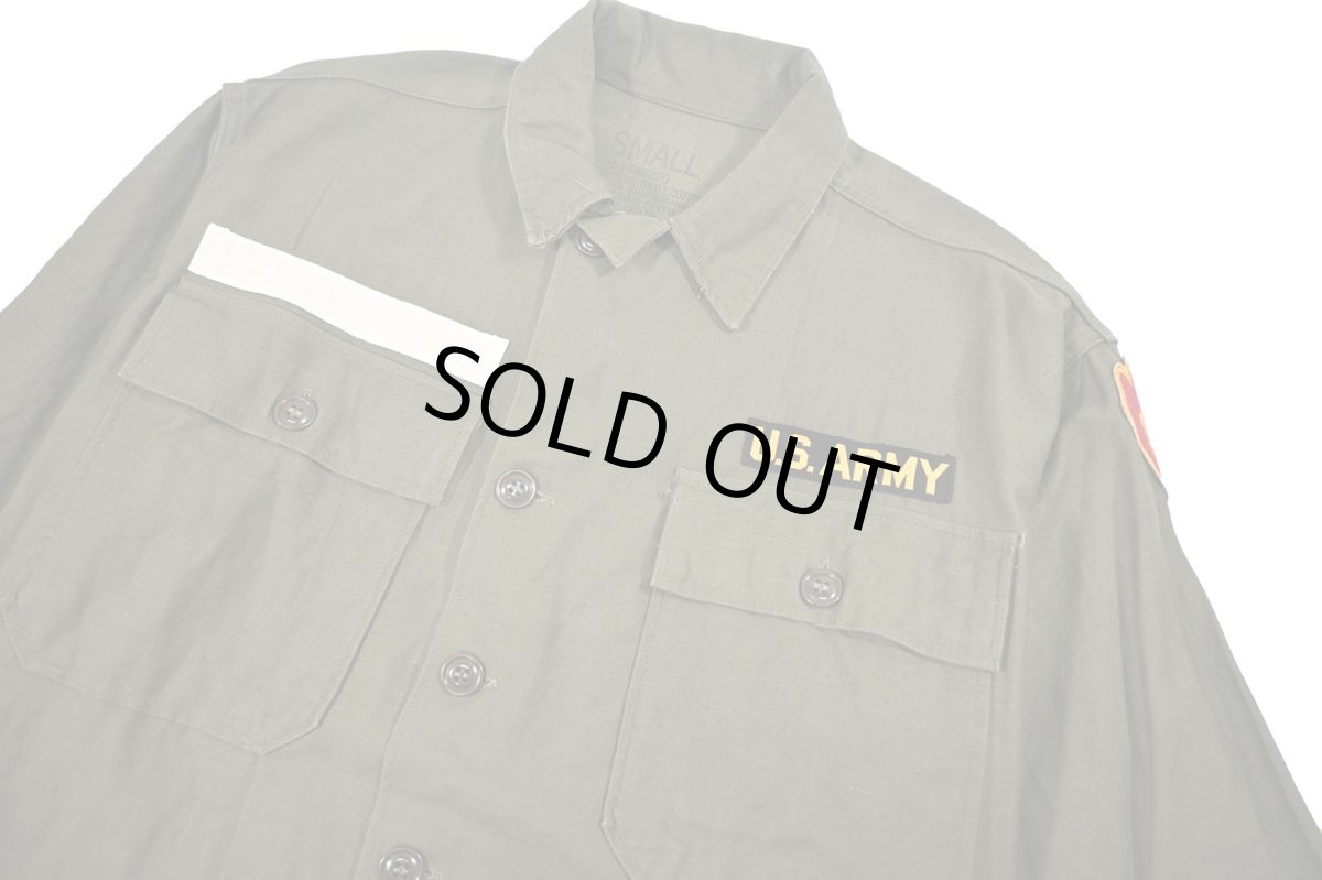 画像2: Used Us Military Cotton Sateen OG-107 Utility Shirt (2)