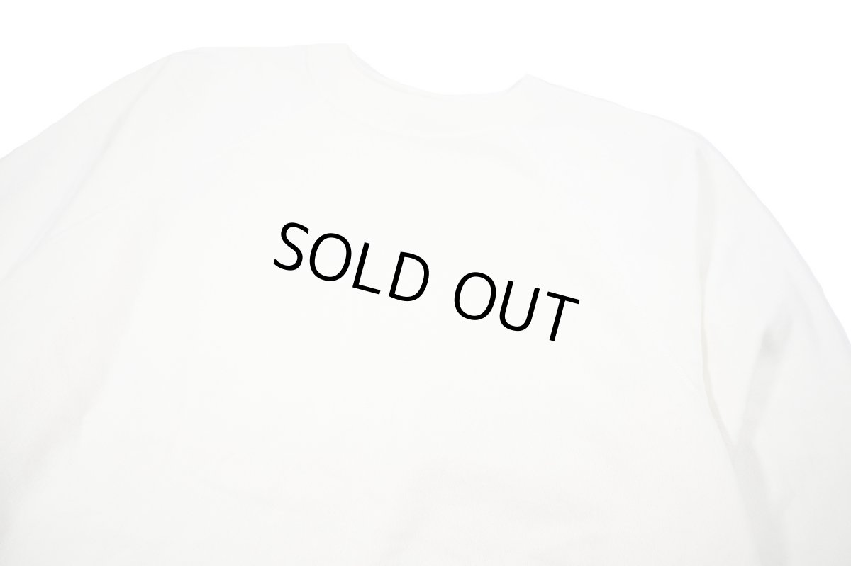 画像2: Deadstock Hanes Raglan Sleeve Blank Sweat Shirt White made in USA (2)