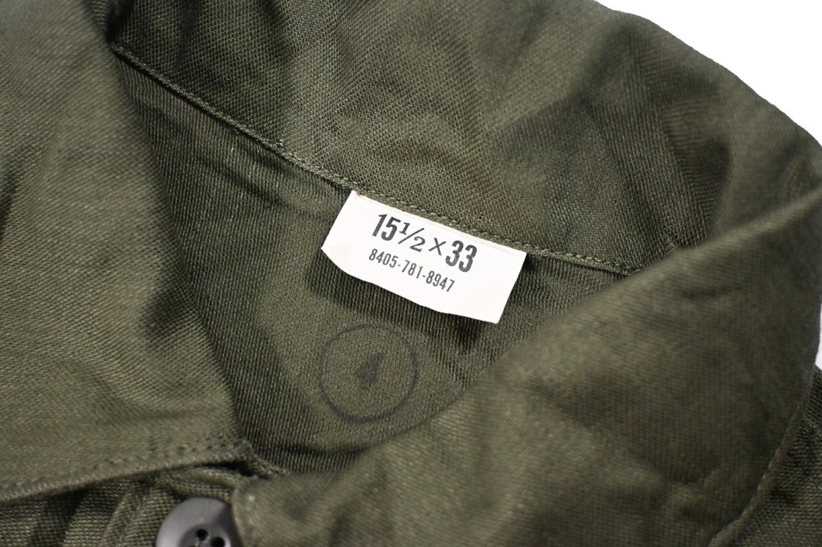 画像5: Deadstock Us Military Cotton Sateen OG-107 Utility Shirt (5)