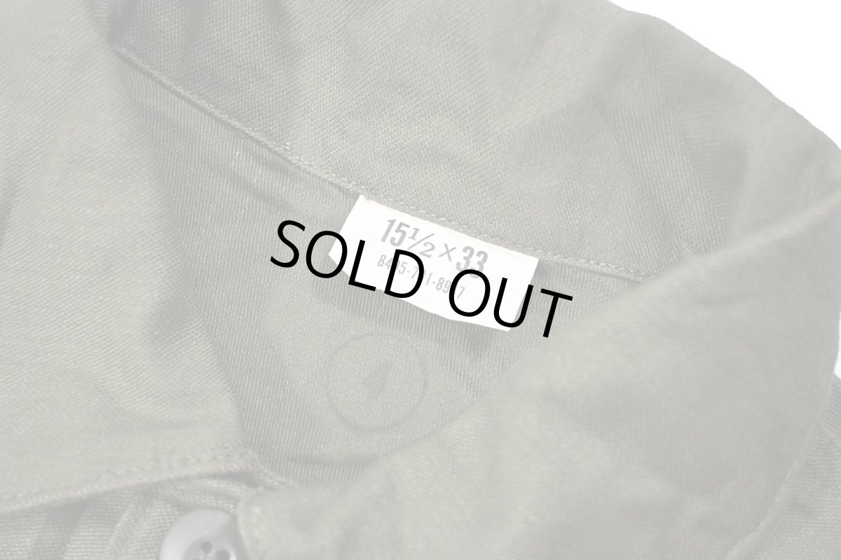 画像5: Deadstock Us Military Cotton Sateen OG-107 Utility Shirt (5)