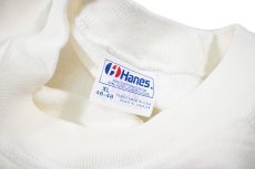 画像4: Deadstock Hanes Raglan Sleeve Blank Sweat Shirt White made in USA (4)