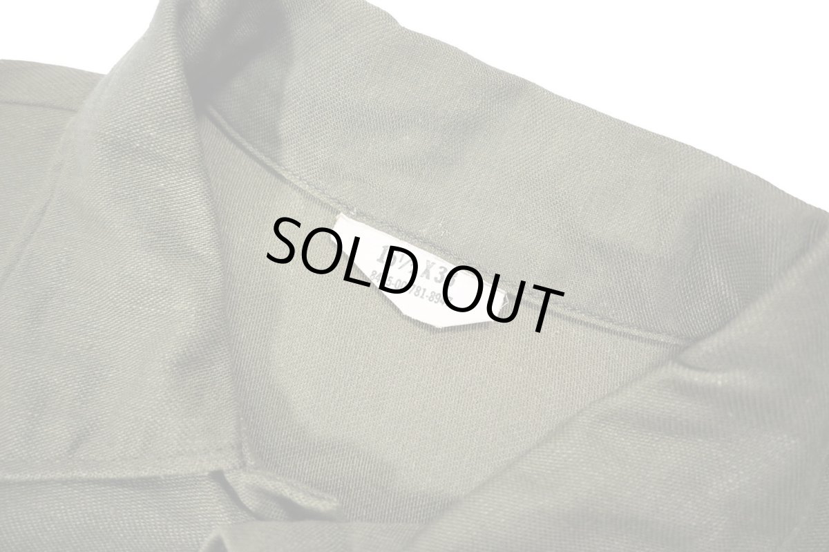 画像4: Used Us Military Cotton Sateen OG-107 Utility Shirt (4)