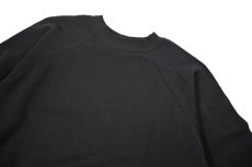 画像2: Deadstock Pannill Raglan Sleeve Blank Sweat Shirt Black made in USA (2)
