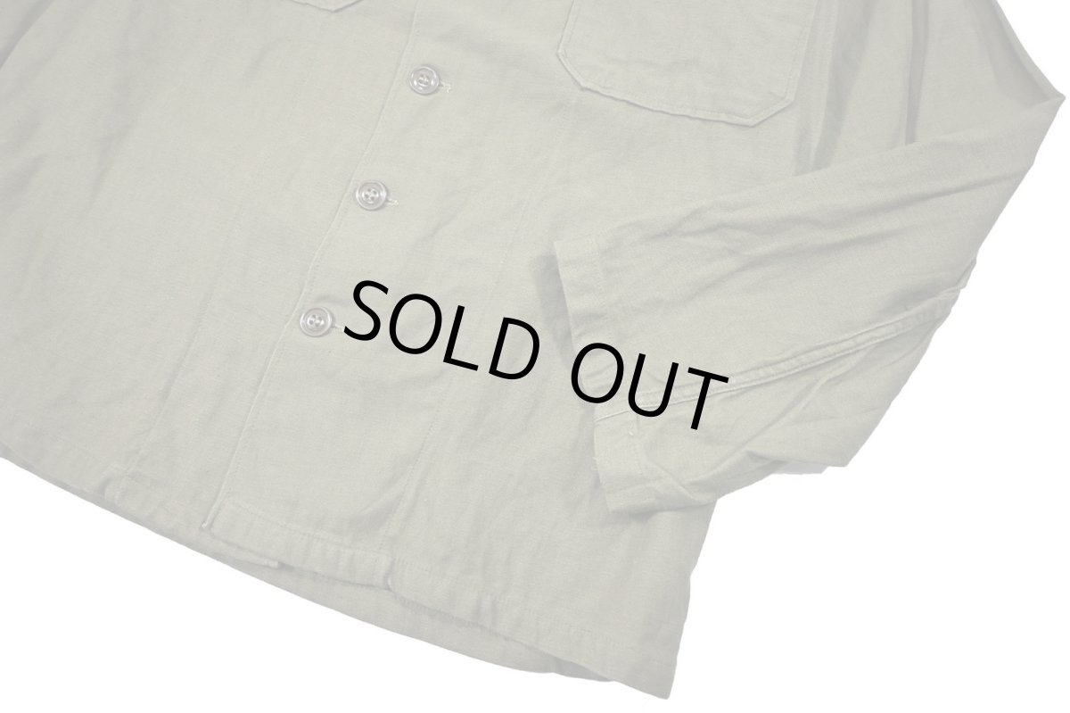 画像3: Used Us Military Cotton Sateen OG-107 Utility Shirt (3)