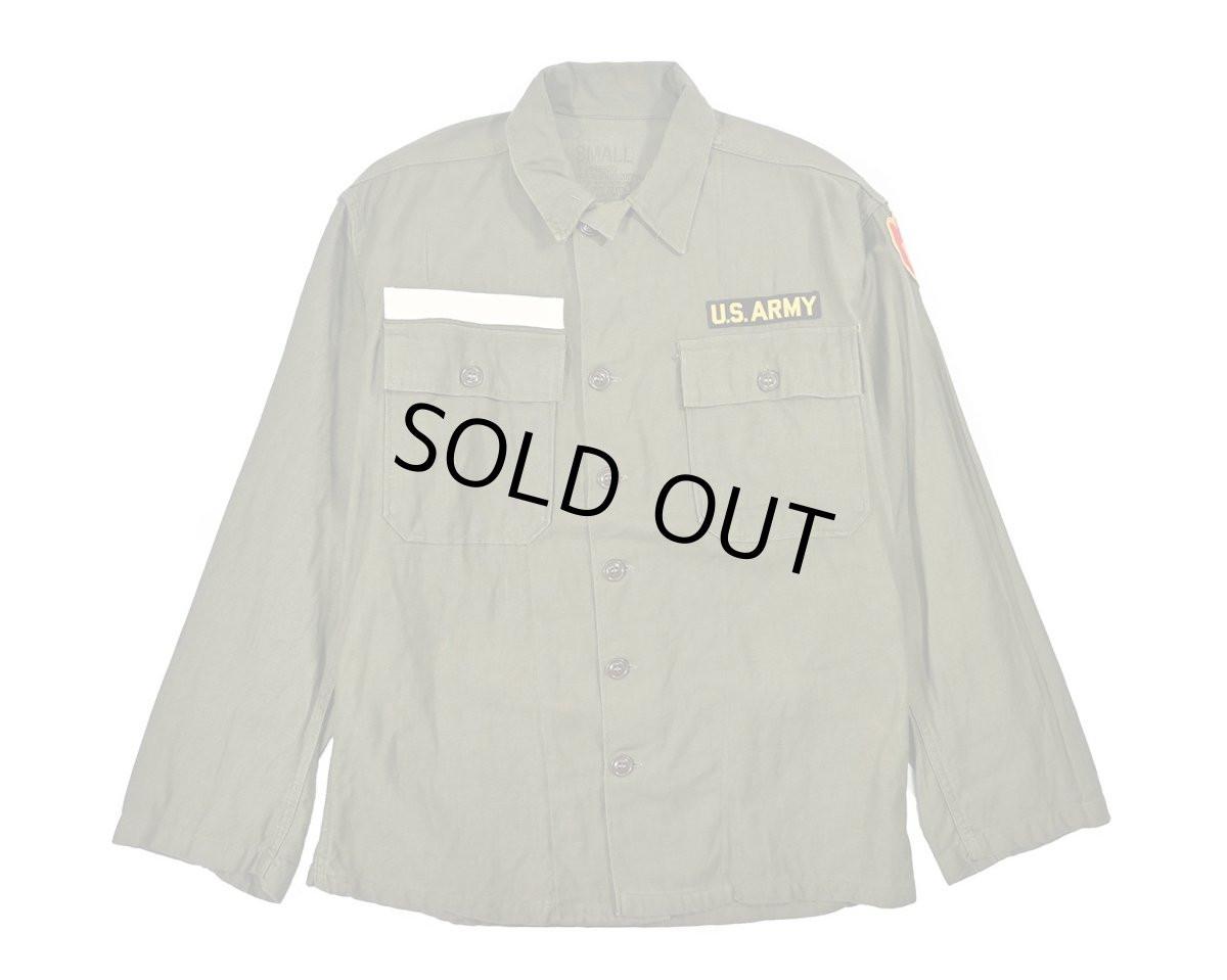 画像1: Used Us Military Cotton Sateen OG-107 Utility Shirt (1)