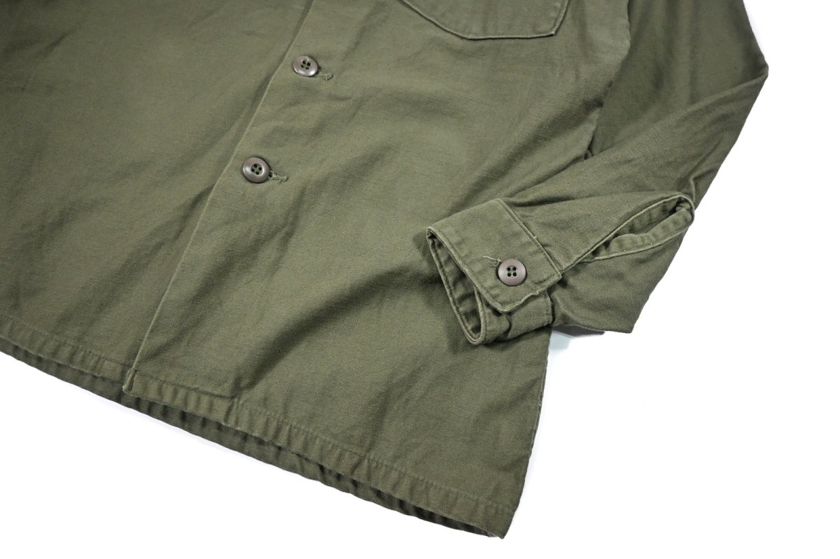 画像3: Used Us Military Cotton Sateen OG-107 Utility Shirt (3)