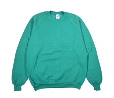 画像1: Deadstock Jerzees Raglan Sleeve Blank Sweat Shirt Jade made in USA (1)