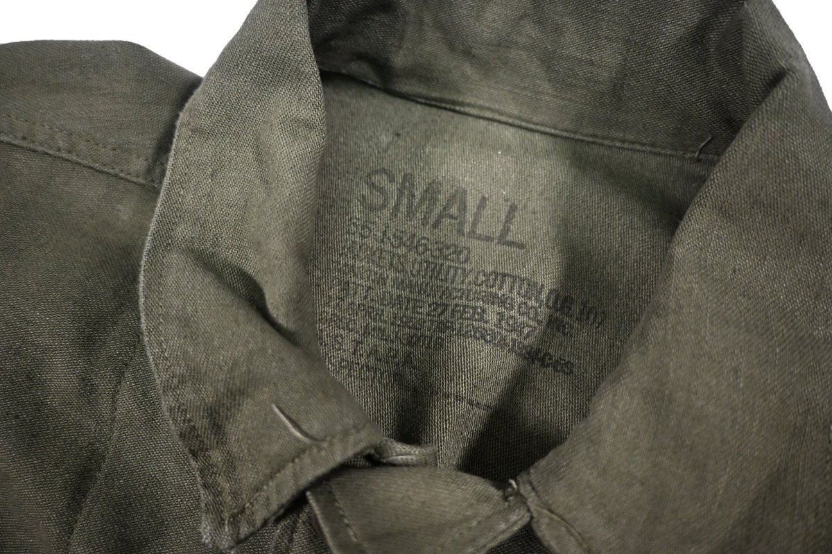 画像5: Used Us Military Cotton Sateen OG-107 Utility Shirt (5)