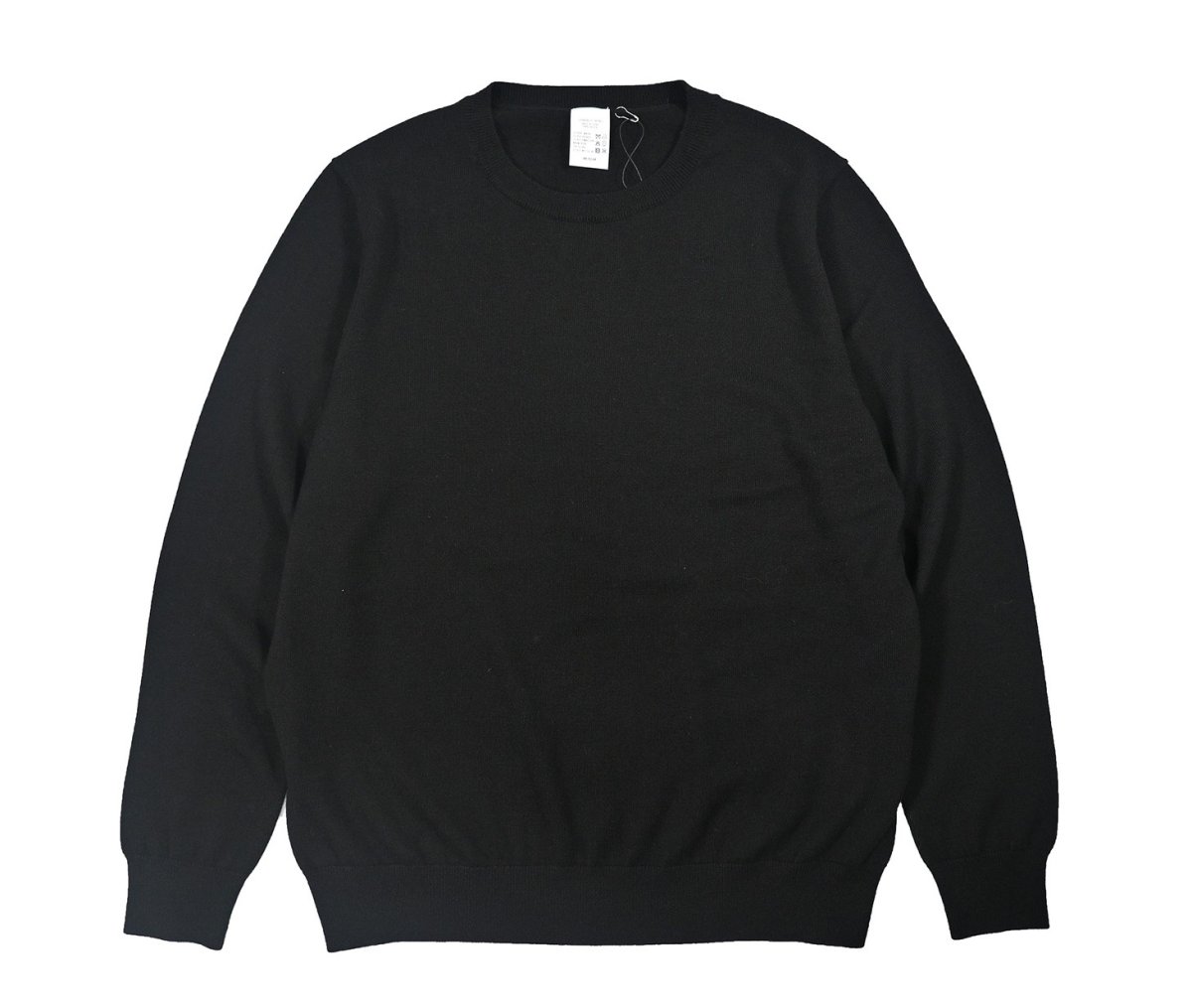 画像1: DAMAGE DONE High Gauge Merino Wool Knit Crew Black (1)