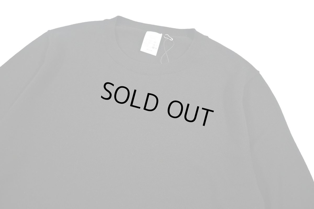 画像2: DAMAGE DONE High Gauge Merino Wool Knit Crew Black (2)