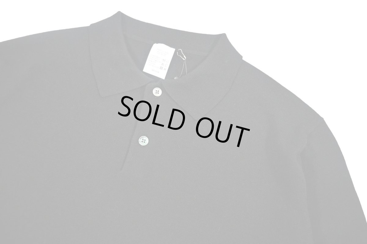 画像2: DAMAGE DONE High Gauge Merino Wool Knit Polo Black (2)