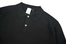 画像2: DAMAGE DONE High Gauge Merino Wool Knit Polo Black (2)