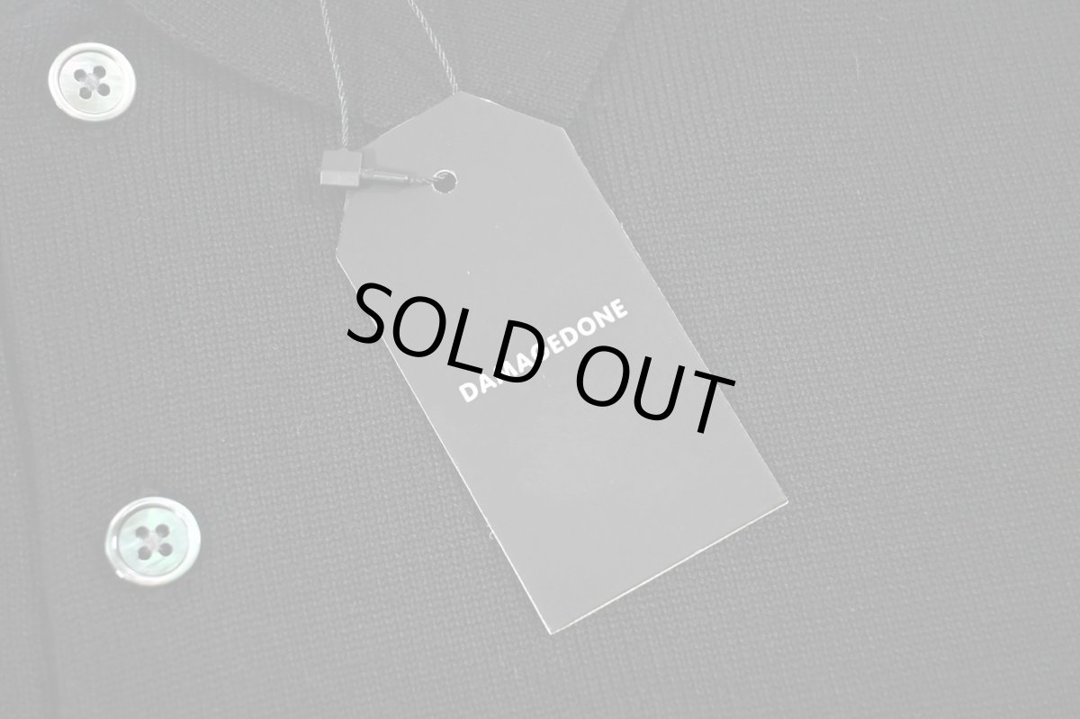 画像5: DAMAGE DONE High Gauge Merino Wool Knit Polo Black (5)