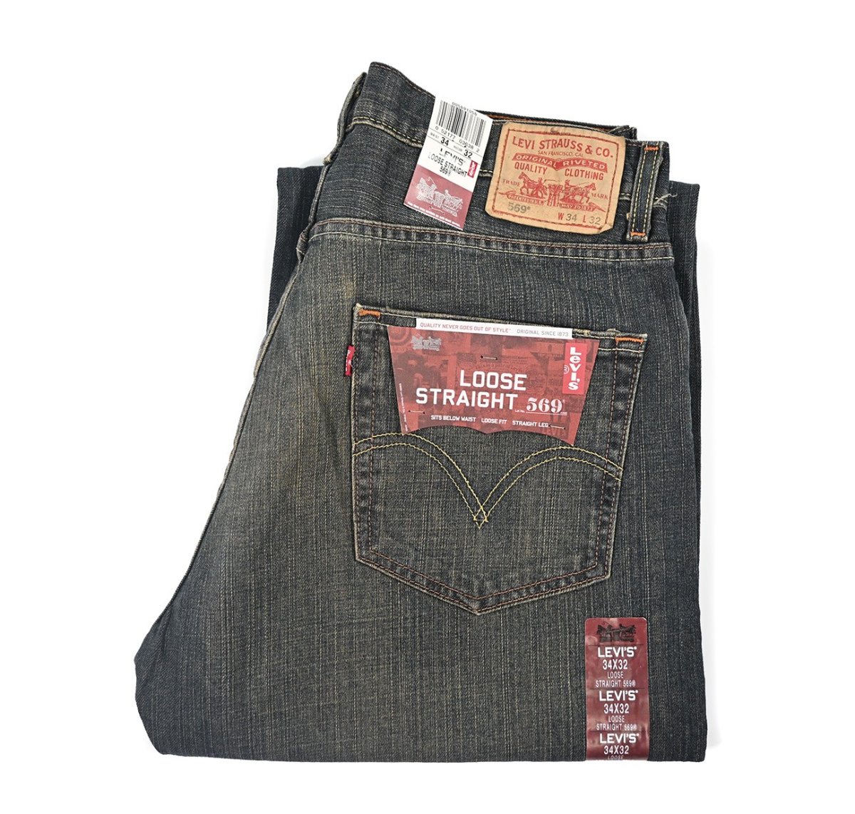 画像1: Deadstock Levi's 569 Denim Pants #1056 リーバイス (1)