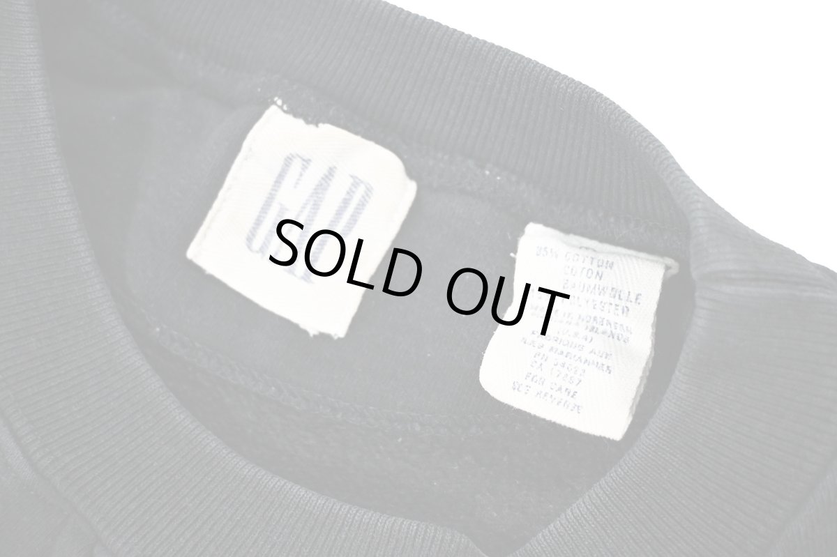 画像4: Used Gap Blank Sweat Shirt Black (4)