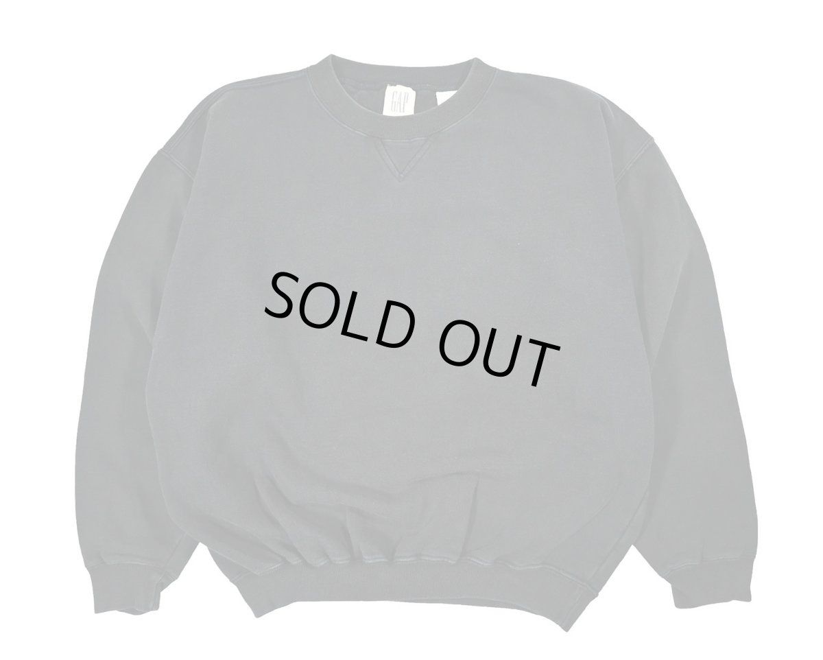 画像1: Used Gap Blank Sweat Shirt Black (1)