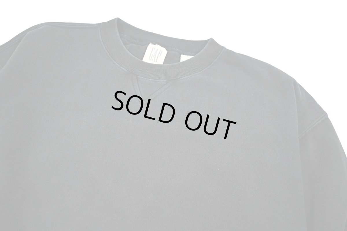 画像2: Used Gap Blank Sweat Shirt Black (2)