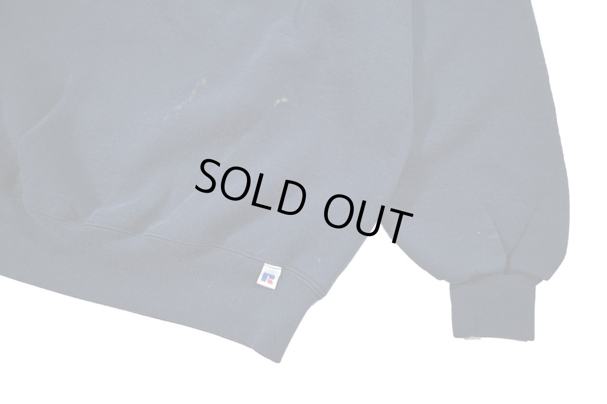 画像3: Used Russell Athletic Blank Sweat Shirt Navy made in USA (3)