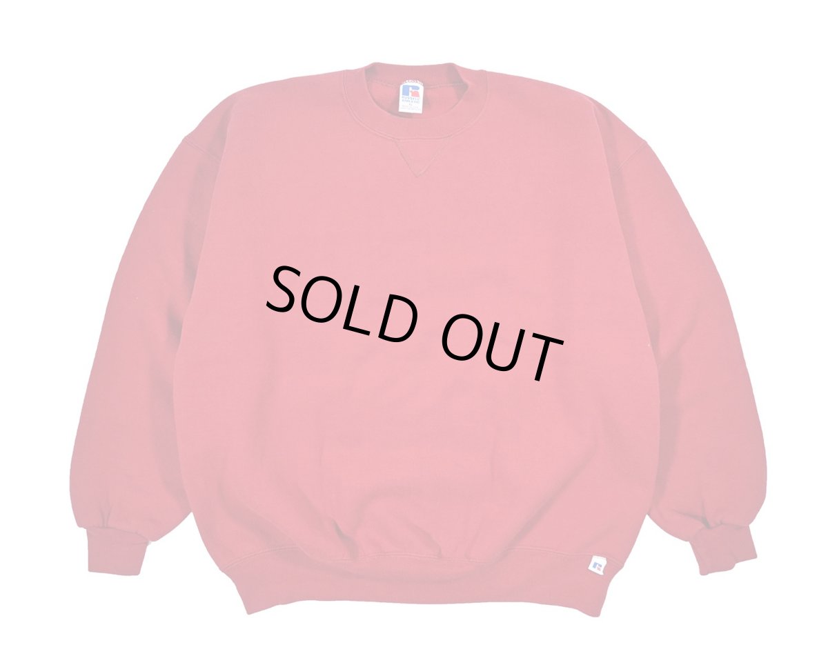 画像1: Used Russell Athletic Blank Sweat Shirt Burgundy made in USA (1)