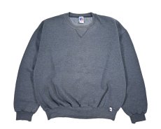 画像1: Used Russell Athletic Blank Sweat Shirt Navy (1)