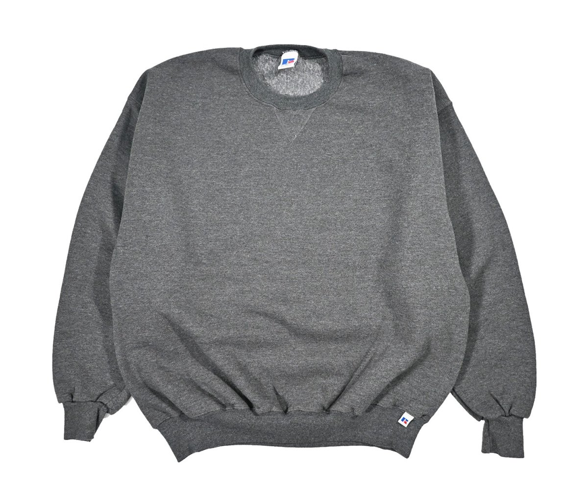 画像1: Used Russell Athletic Blank Sweat Shirt Charcoal (1)