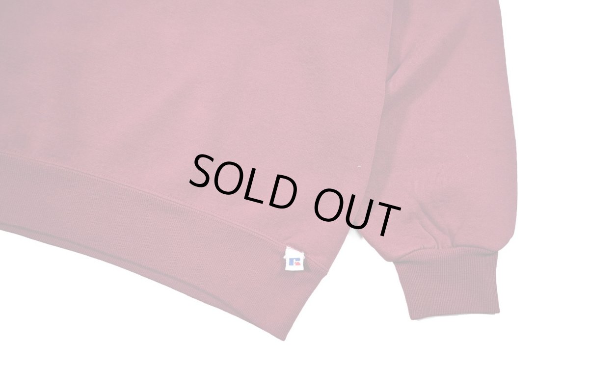 画像3: Used Russell Athletic Blank Sweat Shirt Burgundy made in USA (3)