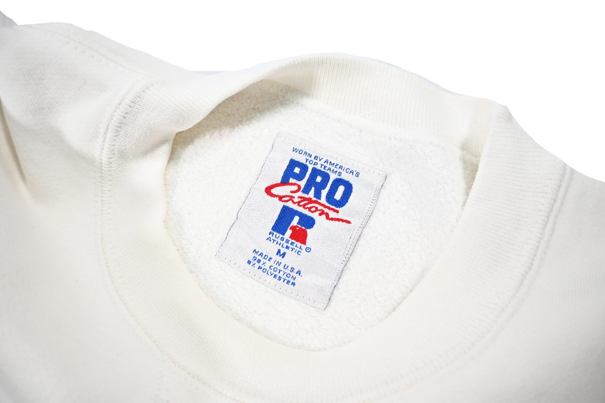 画像4: Used Russell Athletic Blank Sweat Shirt White made in USA (4)