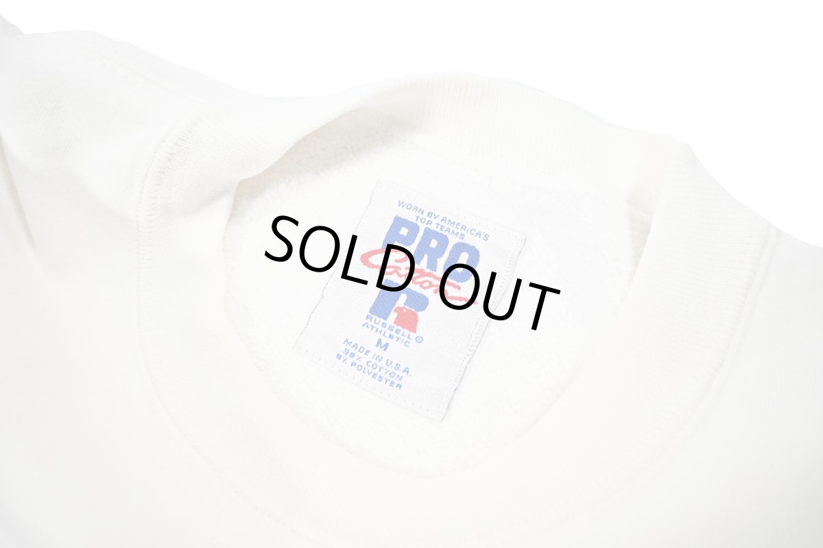 画像4: Used Russell Athletic Blank Sweat Shirt White made in USA (4)