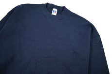 画像2: Deadstock Russell Athletic Blank Sweat Shirt Navy made in USA (2)