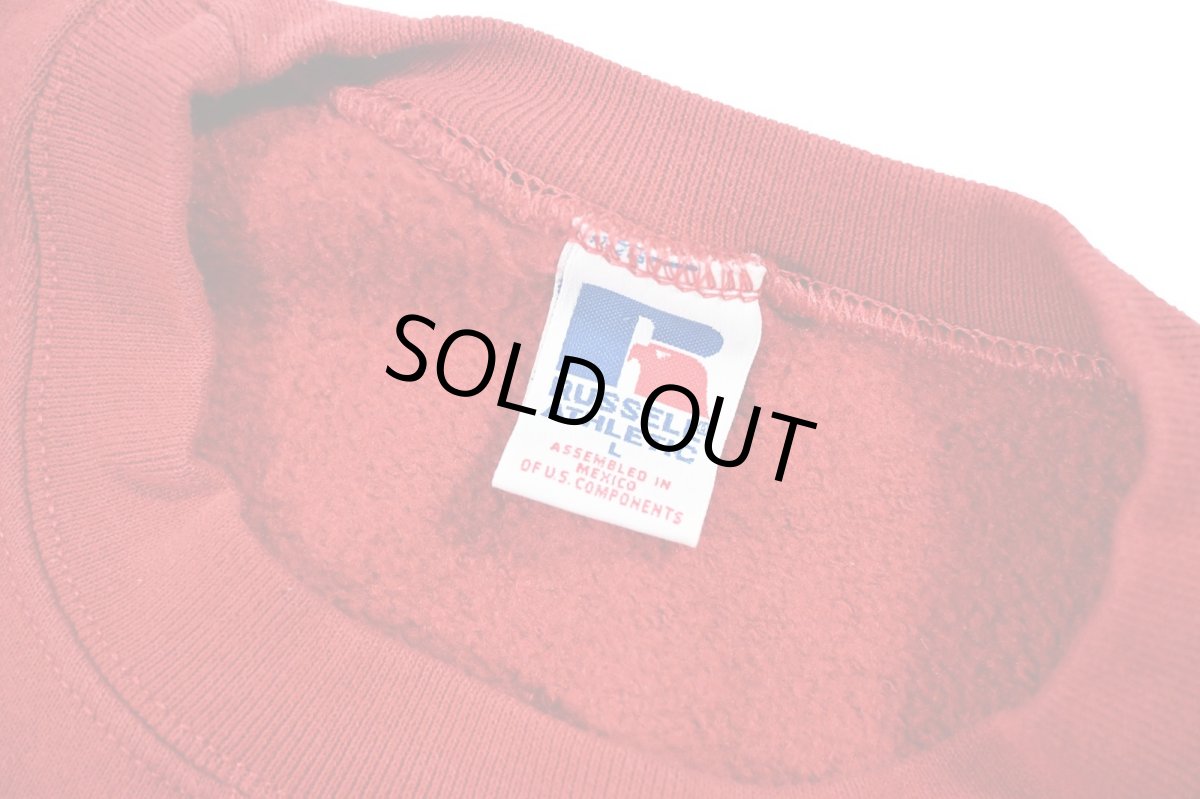 画像4: Used Russell Athletic Blank Sweat Shirt Red (4)