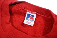 画像4: Used Russell Athletic Blank Sweat Shirt Red (4)