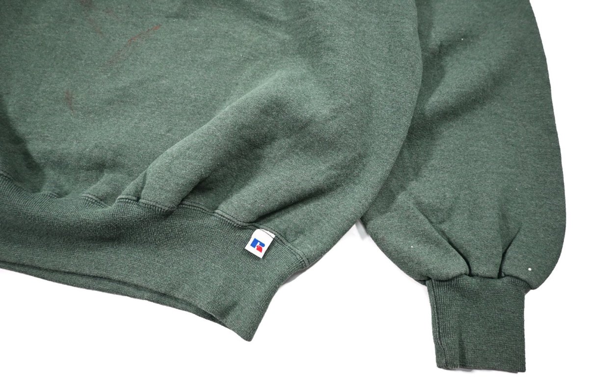画像3: Used Russell Athletic Blank Sweat Shirt Green made in USA (3)