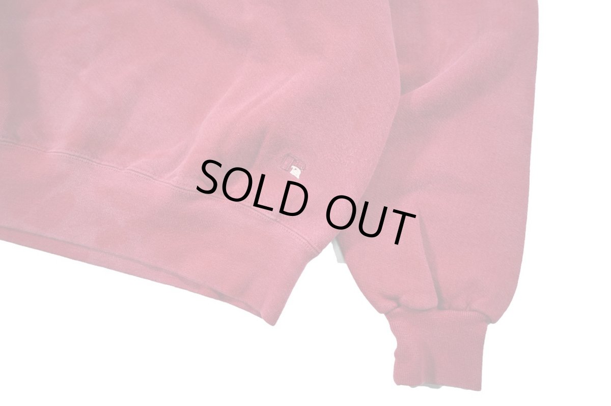 画像3: Used Russell Athletic Blank Sweat Shirt Burgundy made in USA (3)