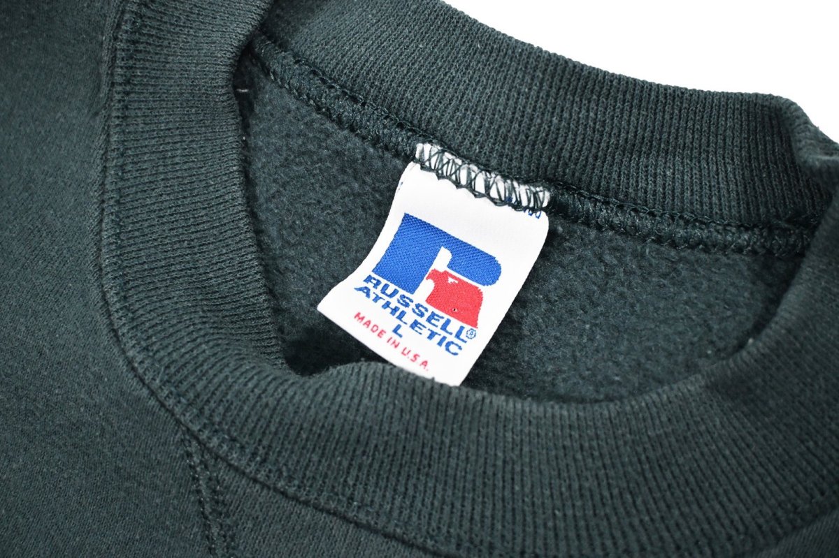 画像5: Used Russell Athletic Blank Sweat Shirt Moss made in USA (5)