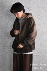 画像6: MOOJI MOOJI US Oversize Zip Up Hoodie Aged Brown (6)