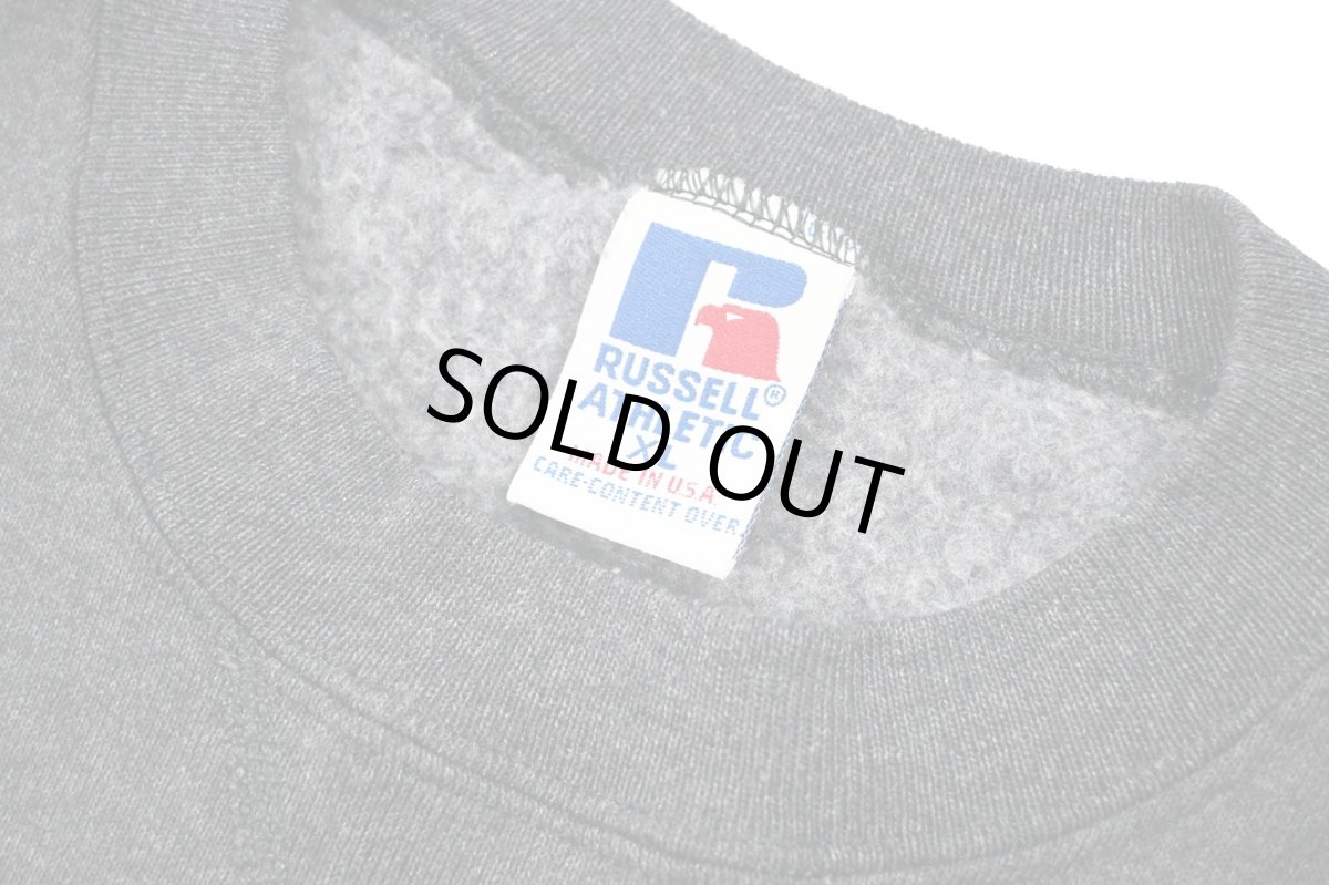 画像4: Deadstock Russell Athletic Blank Sweat Shirt Charcoal made in USA (4)