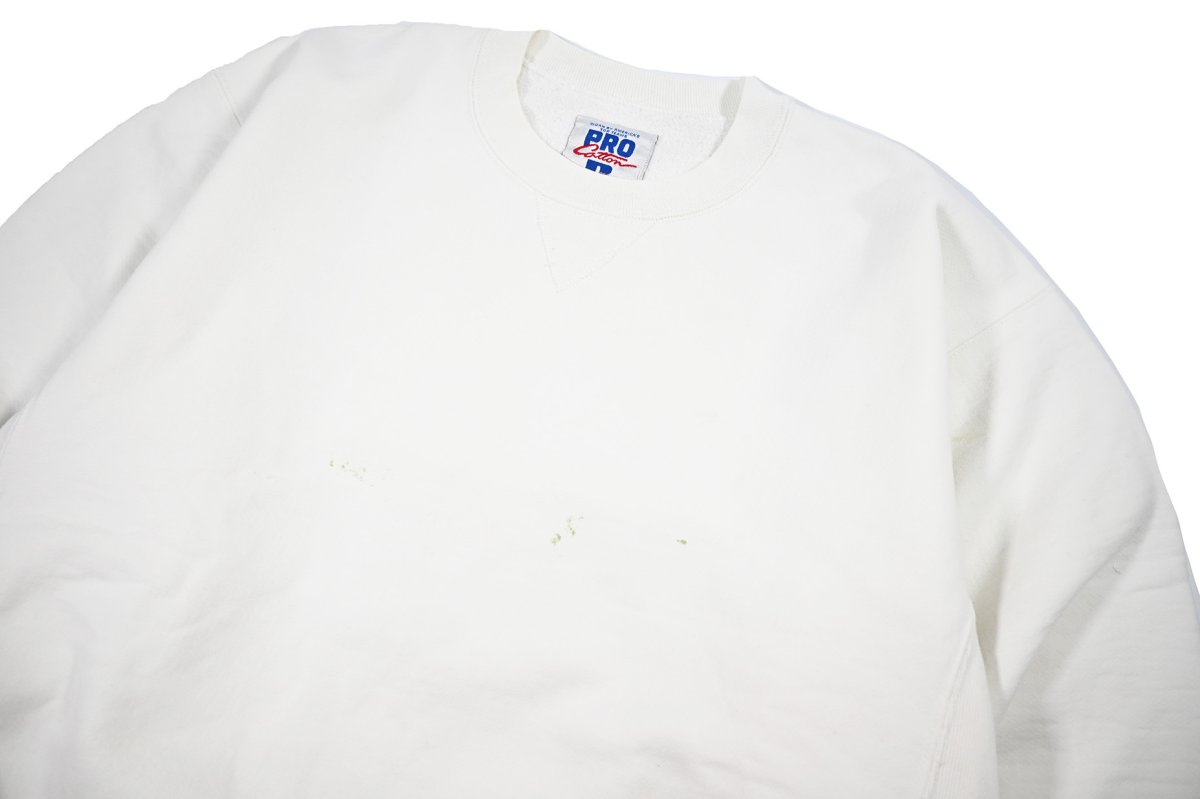 画像2: Used Russell Athletic Blank Sweat Shirt White made in USA (2)