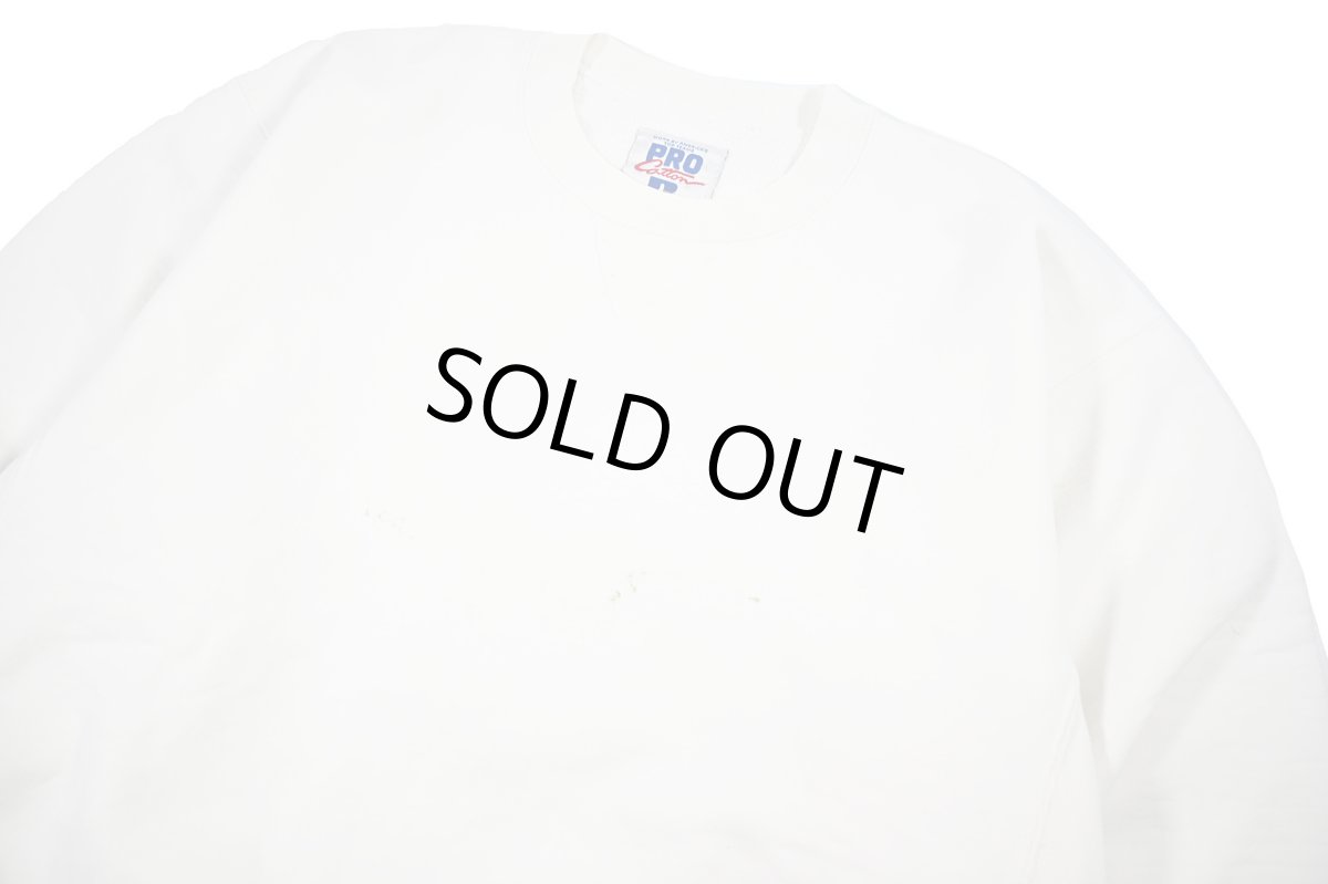 画像2: Used Russell Athletic Blank Sweat Shirt White made in USA (2)