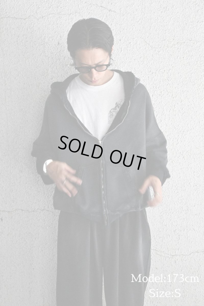 画像6: MOOJI MOOJI US Oversize Zip Up Hoodie Aged Black (6)