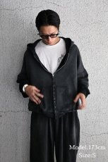 画像6: MOOJI MOOJI US Oversize Zip Up Hoodie Aged Black (6)