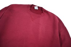 画像2: Used Russell Athletic Blank Sweat Shirt Burgundy made in USA (2)
