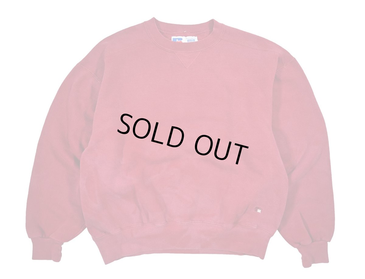 画像1: Used Russell Athletic Blank Sweat Shirt Burgundy made in USA (1)