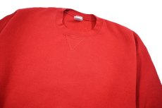 画像2: Used Russell Athletic Blank Sweat Shirt Red (2)