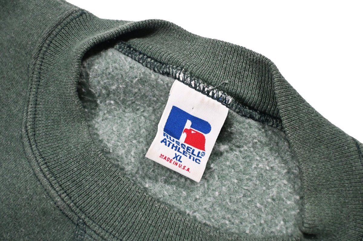 画像5: Used Russell Athletic Blank Sweat Shirt Green made in USA (5)