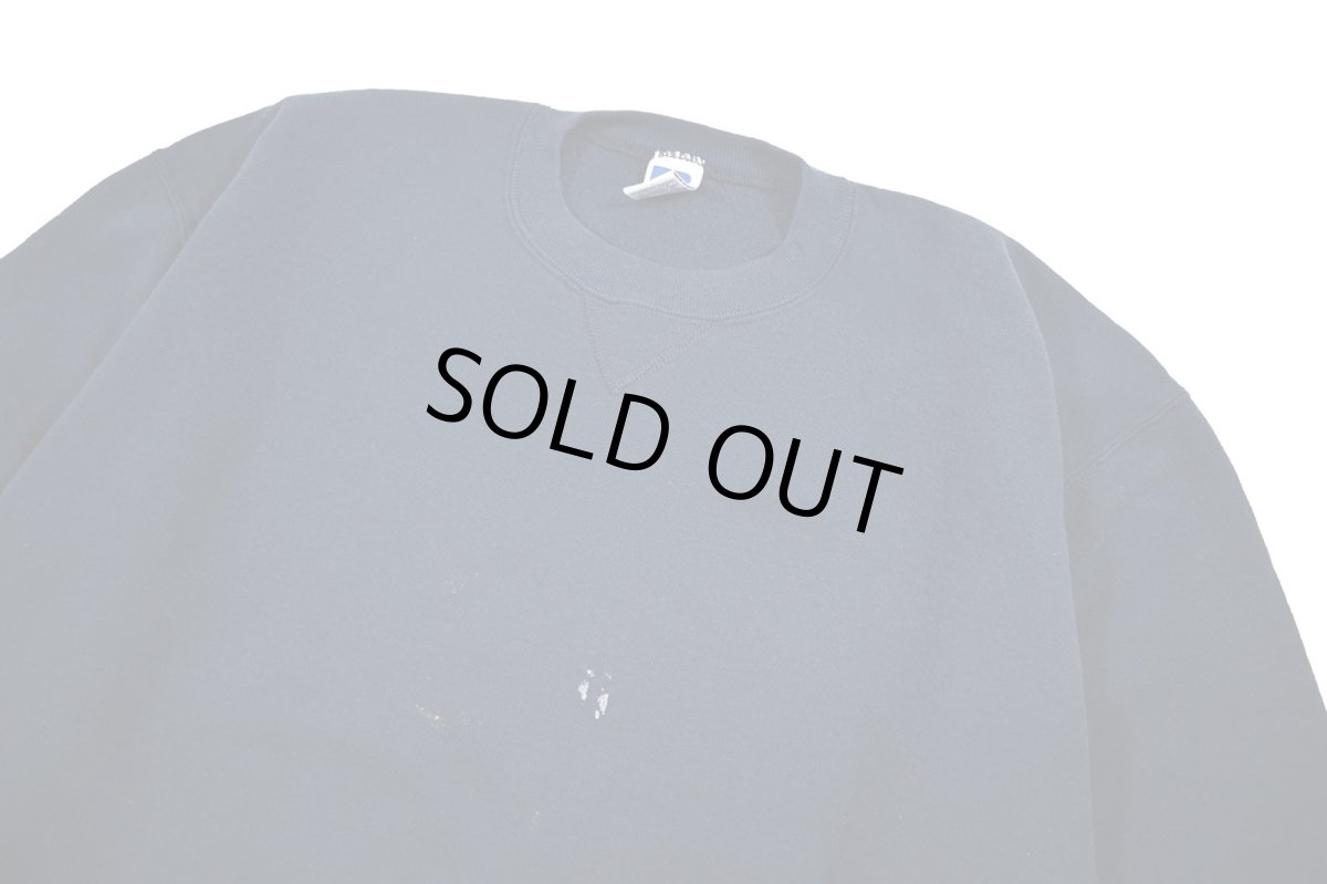 画像2: Used Russell Athletic Blank Sweat Shirt Navy made in USA (2)