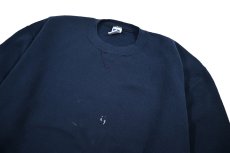 画像2: Used Russell Athletic Blank Sweat Shirt Navy made in USA (2)