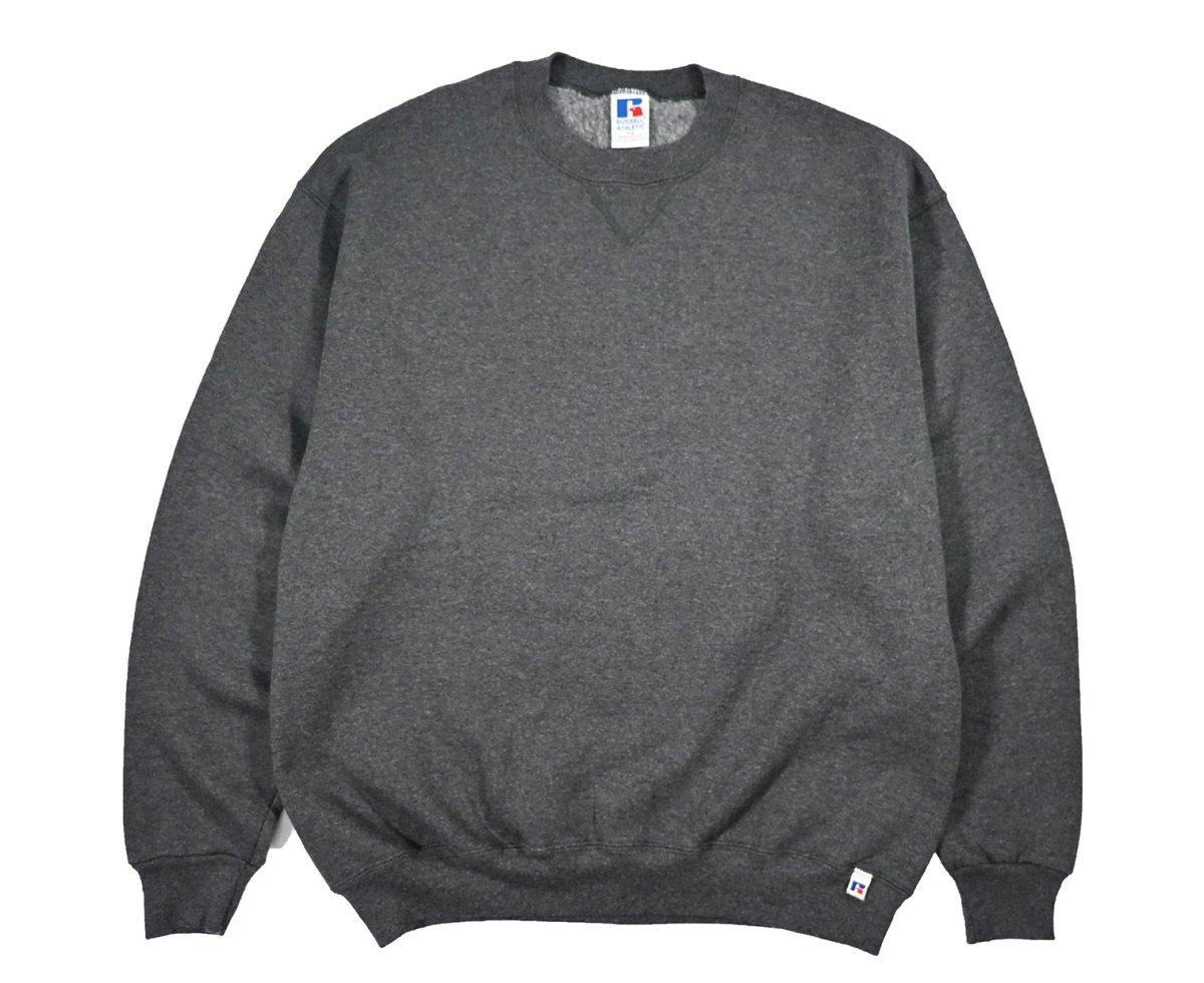 画像1: Deadstock Russell Athletic Blank Sweat Shirt Charcoal made in USA (1)