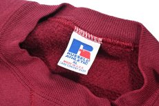 画像4: Used Russell Athletic Blank Sweat Shirt Burgundy made in USA (4)